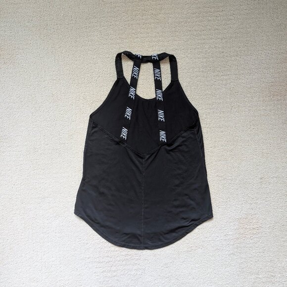 Nike Running Dri-Fit Black & White Breathe Tank Top Women's Small run training - Picture 2 of 8